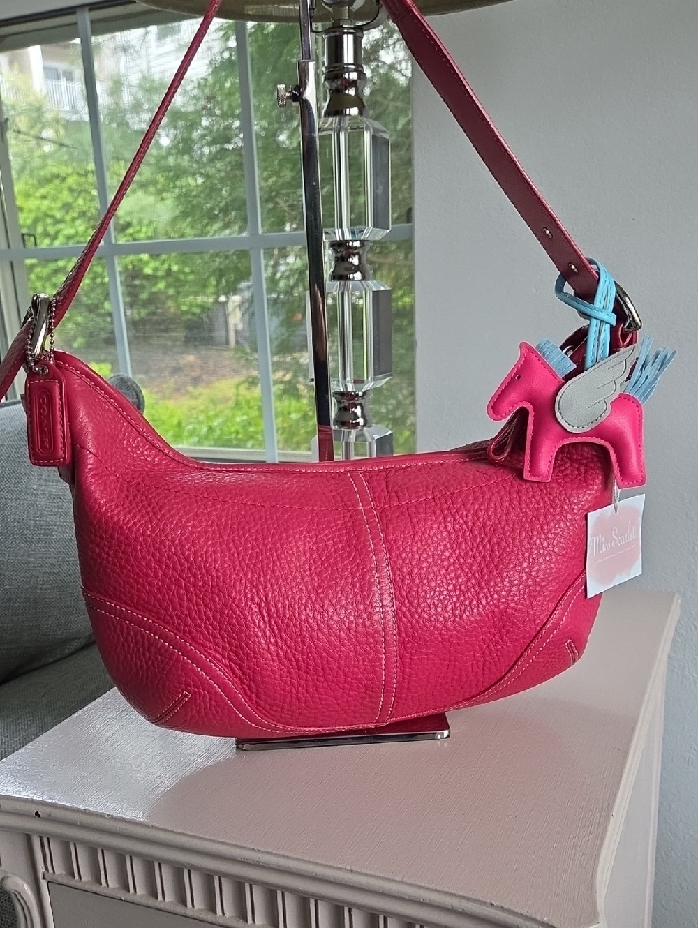COACH Fuschia Pink Soho Pebbled Soft Milled Leather Shoulder Bag 2004